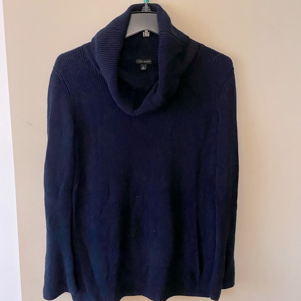 Talbots cowl neck cotton sweater